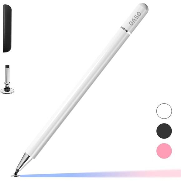 Apple  Stylus Pen for Touch Screens, Disc Tip & Magnet Cap Styli Pencil - Picture 1 of 7